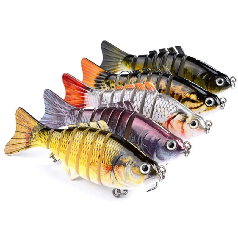 Description Picture 3 of item1PCS Jointed Multi Sections Fishing Lure 10cm 15.5g Wobbler Crankbait Artificial Hard Bait Swimbait Trolling Carp Fishing Tackle
