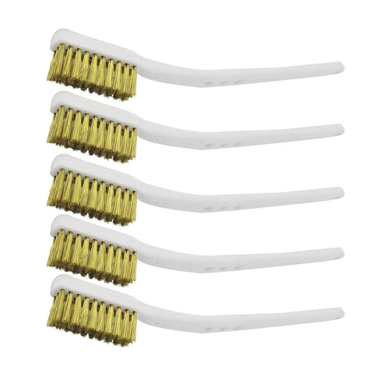Description Picture 3 of item5Pcs 175mm Brass Wire Brush Mini Paint Rust Remover Steel Wire Brushes Industrial Metal Polishing Burring Cleaning Brush