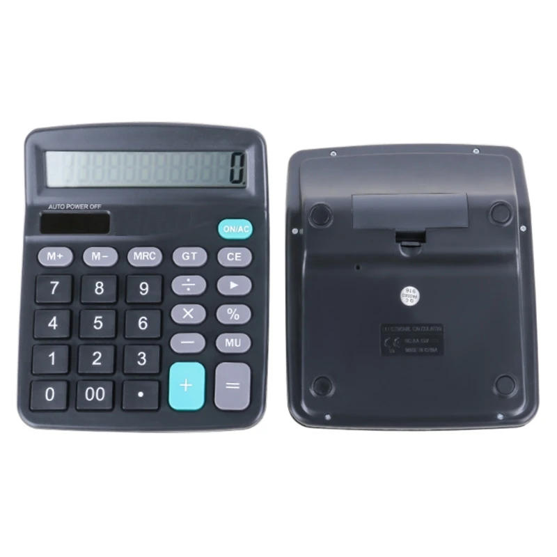 Description Picture 3 of item12-Digit Desk Calculator Business Accounting Tool Battery and Solar Power Clear Big Buttons Lcd Electronic Calculators