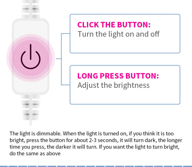 Description Picture 5 of itemUSB Makeup Mirror Light Bulb LED Vanity Lamp Dimmable LED Make Up Wall Lamp Bathroom Cosmetic Bulb Dressing Table Led Lighting