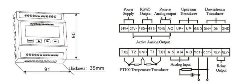 Description Picture 5 of itemTUF-2000M TS-2 TM-1 TL-1 Ultrasonic Flowmeter DN15-6000mm Water Flow Meters with RS485 Interface Modbus