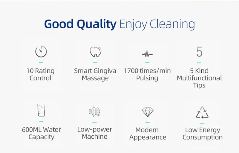 Description Picture 5 of itemIrrigator Table Dental Oral Hygiene Water Flosser Pick Spa Tooth Care Clean Portable Color Nicefeel FC2520 Dental Oral