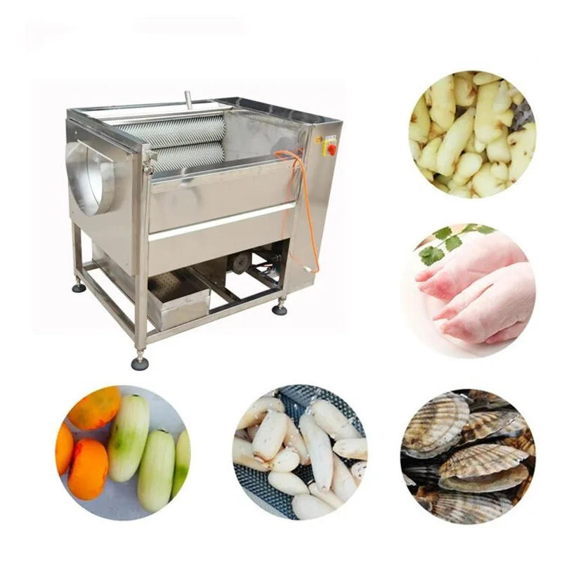 Description Picture 4 of itemFactory Price Fruit Vegetable Brush Washing Equipment Cassava Cleaning Ginger Washer Industrial Potato Peeling Machine