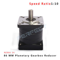 Ratio 1:10 Nema34 86mm Speed Reducer Input Shaft 14mm output Shaft diameter 16 Carbon steel Gear for Stepper Motor