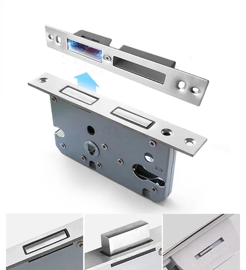 Description Picture 5 of itemModern aluminum alloy door lock mute bedroom living room door handle lock mechanical anti-theft lock core furniture hardware