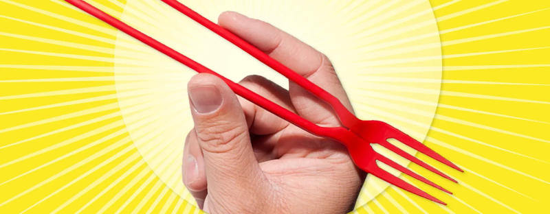 Description Picture 2 of itemThe Chorks Chopsticks and Fork in One Training Chopsticks Forksticks For Beginners Combo Utensil Flatware For Picnics Party Camp