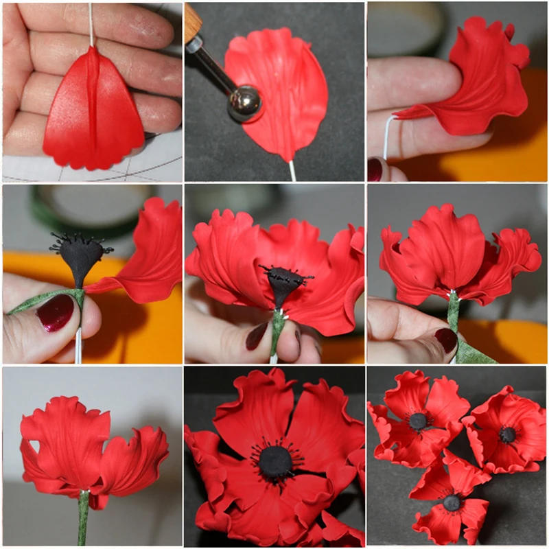 Description Picture 3 of item7pcs/set Stainless Steel Peony Flowers Petal Cookie Cutter Mold Pastry Mould Sugarcraft Cake Decorating Tool Cake Tool