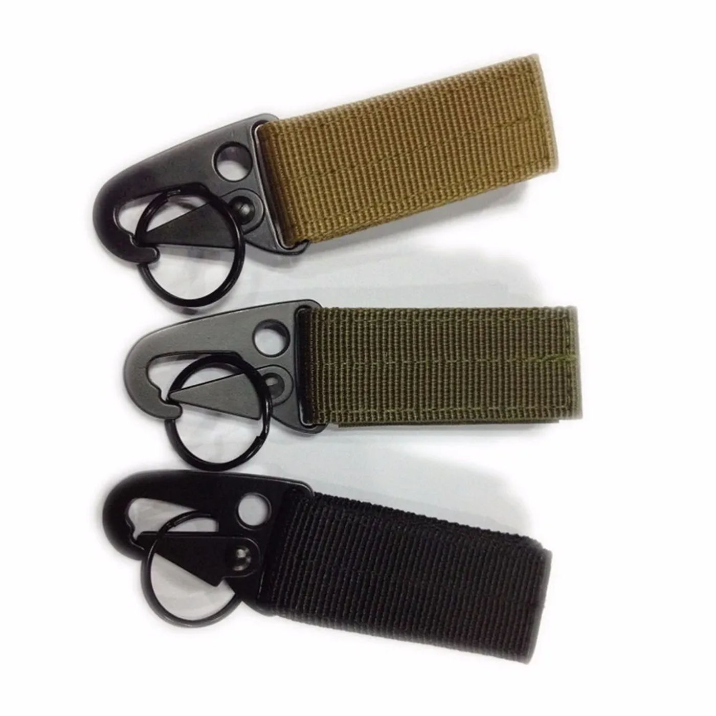 Description Picture 2 of item1PC Climb Accessory Carabiner High strength Nylon Tactical Backpack Key Hook Webbing Buckle Hanging System Belt Buckle Hanging