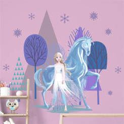 3D Frozen cartoon wall stickers for children’s room, living room bedroom wall decoration, movie posters, door stickers