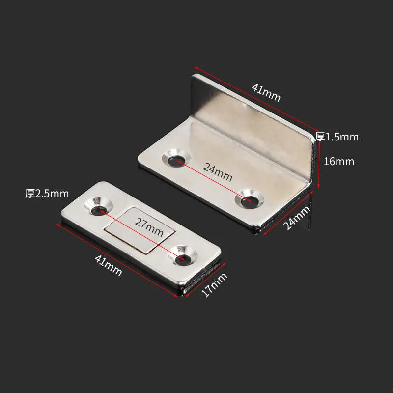 Description Picture 3 of item1pcs L Shaped Invisible Door Close Magnetic Cabinet Catches Latch for Kitchen Cupboard Sliding Door Stopper Furniture Hardware