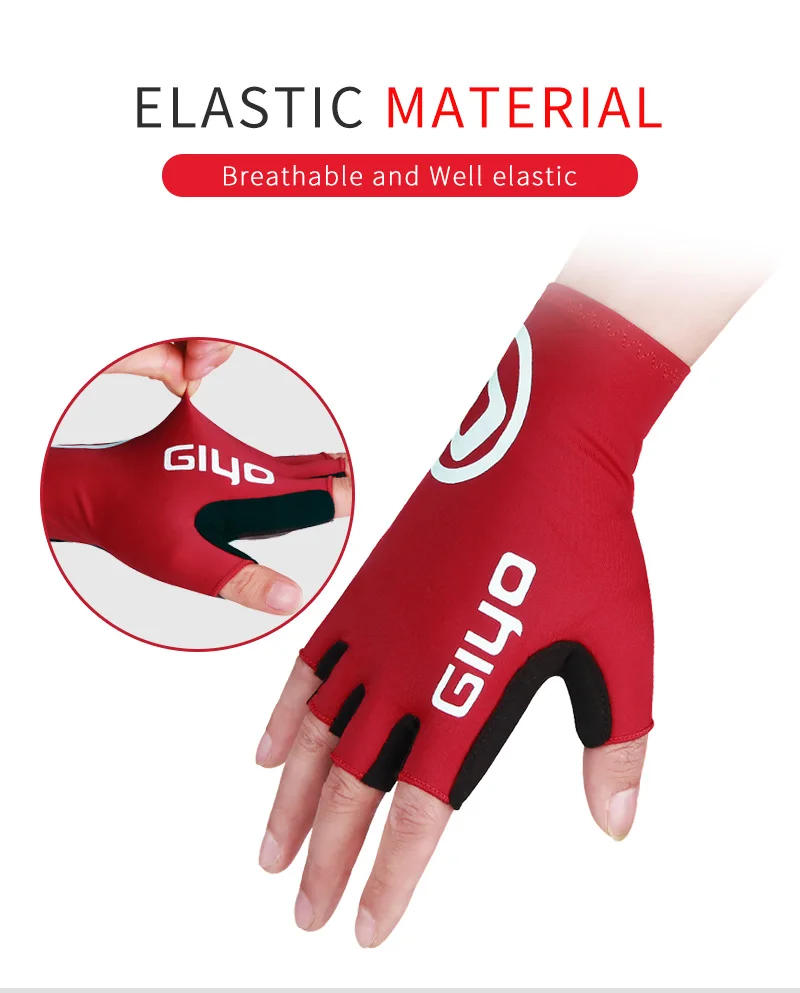 Description Picture 6 of itemBreaking Wind Cycling Half Finger Gloves Anti-slip Anti-sweat Bicycle Mittens Racing Sport Road MTB Bike Bicycle Gloves