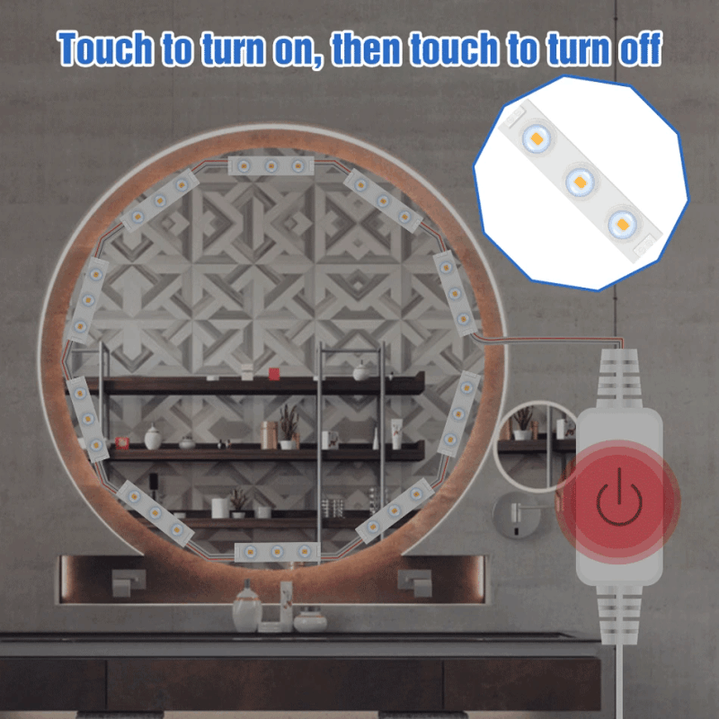 Description Picture 4 of itemUSB Makeup Mirror Light Bulb LED Vanity Lamp Dimmable LED Make Up Wall Lamp Bathroom Cosmetic Bulb Dressing Table Led Lighting