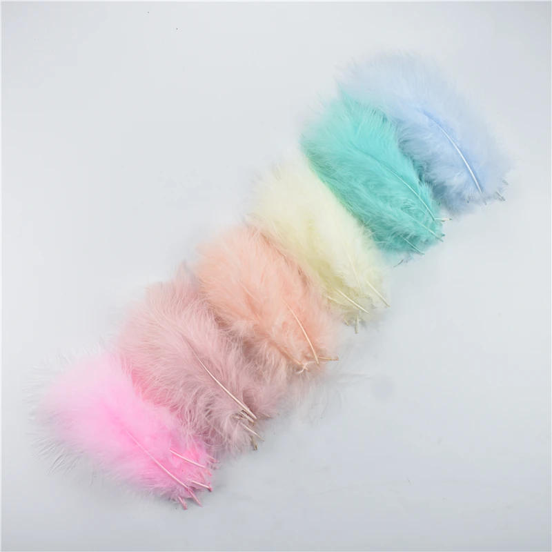 Description Picture 5 of item100Pcs/Lot 10-15cm Natural Turkey Marabou Feathers for Crafts Handicraft Jewelry Creation Accessories Wedding Party Decoration