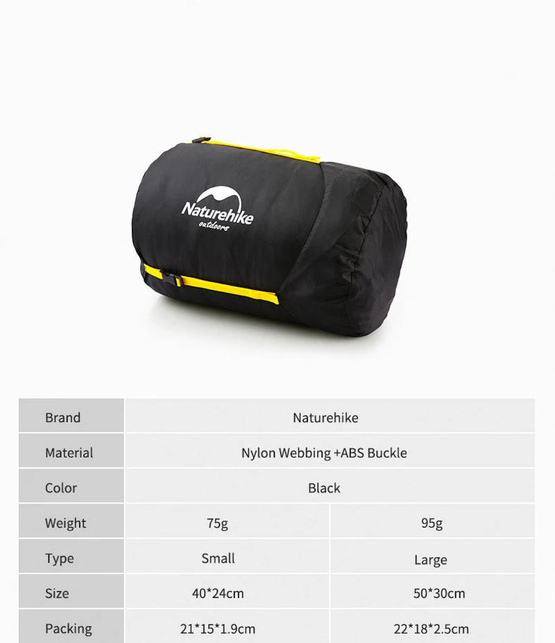 Description Picture 5 of itemNatureHike Stuff Sack for Packing Sleeping Bag/Pillow/Blanket/Clothes/Towels/Coat/Jacket Men Women Camping Hiking Stuff Bag