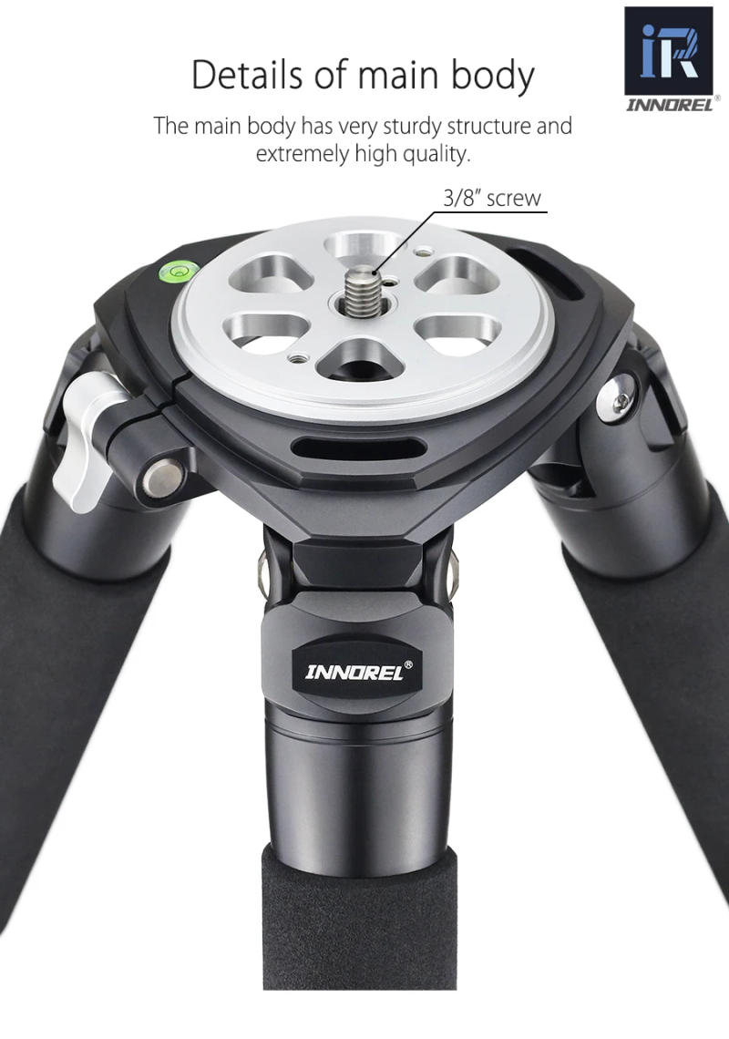 Description Picture 6 of itemINNOREL RT90C(LT404C) Professional Heavy Duty Camera Tripod Ultra Stable Top Level Birdwatching Camera Stand 40mm Leg Tube