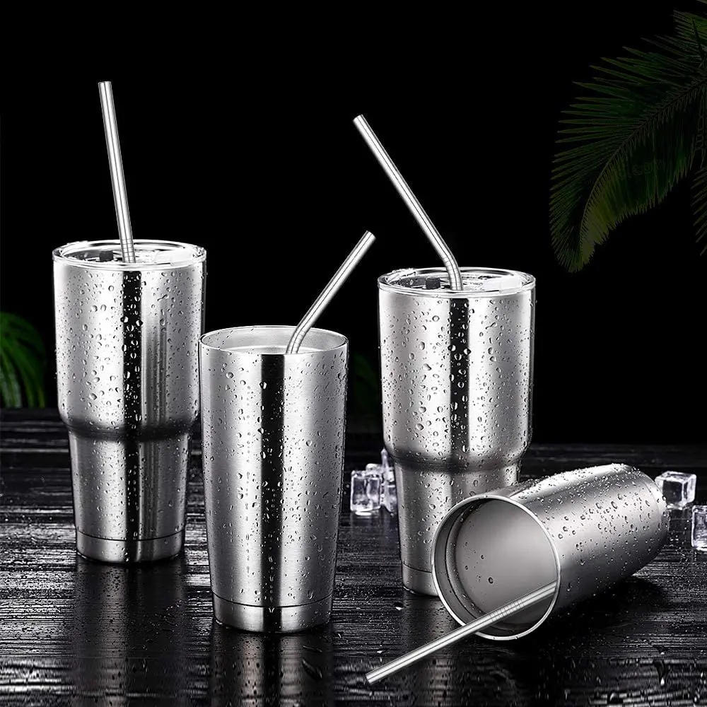 Description Picture 4 of item6*215mm 10 Colors Eco-friendly Reusable Metal Straws Set 304 Stainless Steel Drinking Straw Cocktail Party Favor Bar Accessory