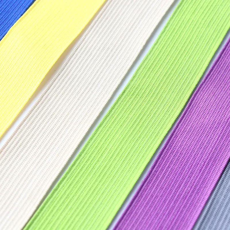 Description Picture 4 of item25Mm Color Elastic Band Thick Flat Braided Soft Rubber Spandex Webbing Sewing Lace Decorative Belt Clothing Accessories 1M