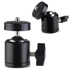 Hot Shoe 1/4 Screw Hole Tripod Mount Camera Head Adapter Ball Head with Lock LED Light Flash Bracket Holder For DSLR DV Cameras