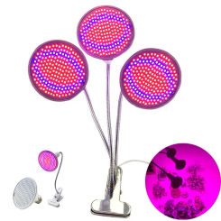 3-head 200 LED Plant Grow Light Lamp Clip red blue Veg Bulb hydro tent Flower for Indoor Room Dual E27 growbox tent