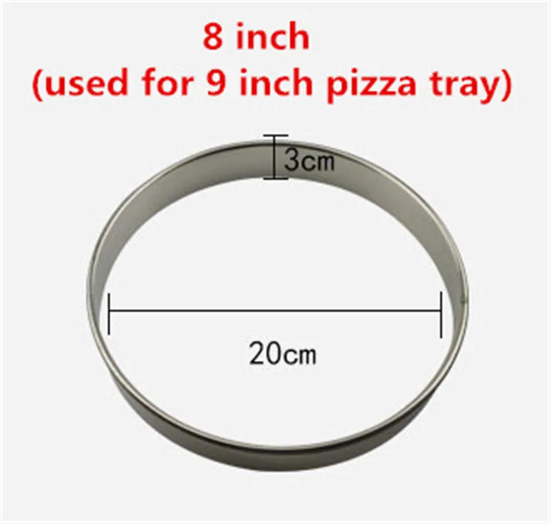 Description Picture 6 of itemRound Stainless Steel Cake Molds Mousse Cake Tart Circle Mold Pizza Dessert DIY Decor Mould Tart Ring Kitchen Baking Tool