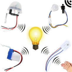 Smart Home Switch PIR Detector Sound Voice Sensor Light Photocell On Off Light Controller Photoswitch 220v Infrared Automation