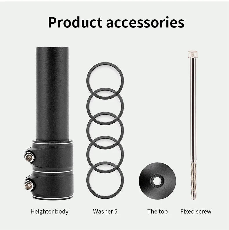 Description Picture 4 of itemBike Stem Fork Bicycle Handlebar Extension Riser Rise Up Bicycle Adapter Durable MTB Power Mountain Cycling Part 120mm