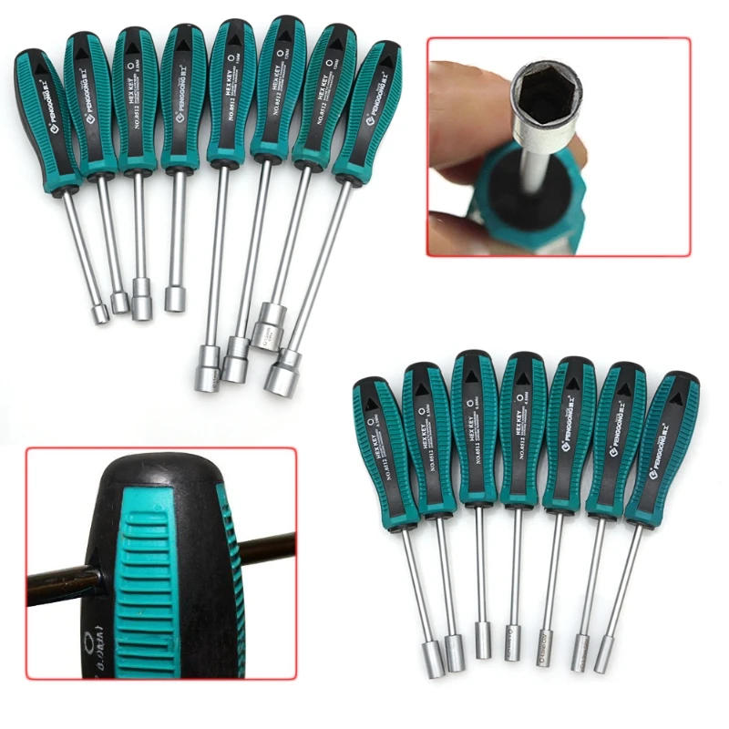 Description Picture 3 of item3/3.5/4/4.5/ 5/5.5/6/7/8/9/10/1/12/13/14mm Metal Socket Driver Hex Nut Key Wrench Screwdriver Nutdriver Hand Tool
