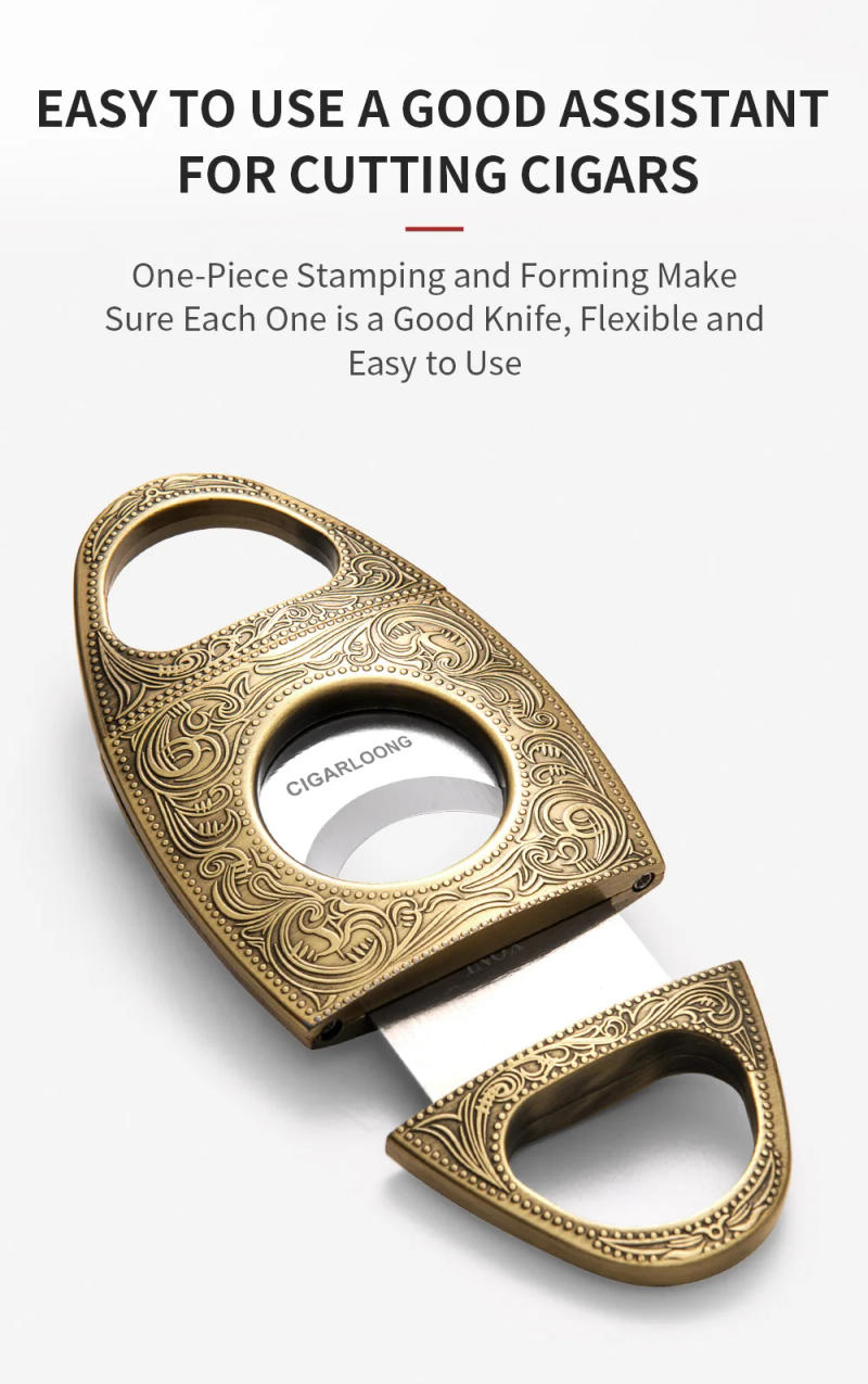 Description Picture 5 of itemCIGARLOONG Cigar Cutter Stainless Steel Metal Classic Cutter Guillotine With Gift Box Cigar Scissors Portable Cigar Cutter