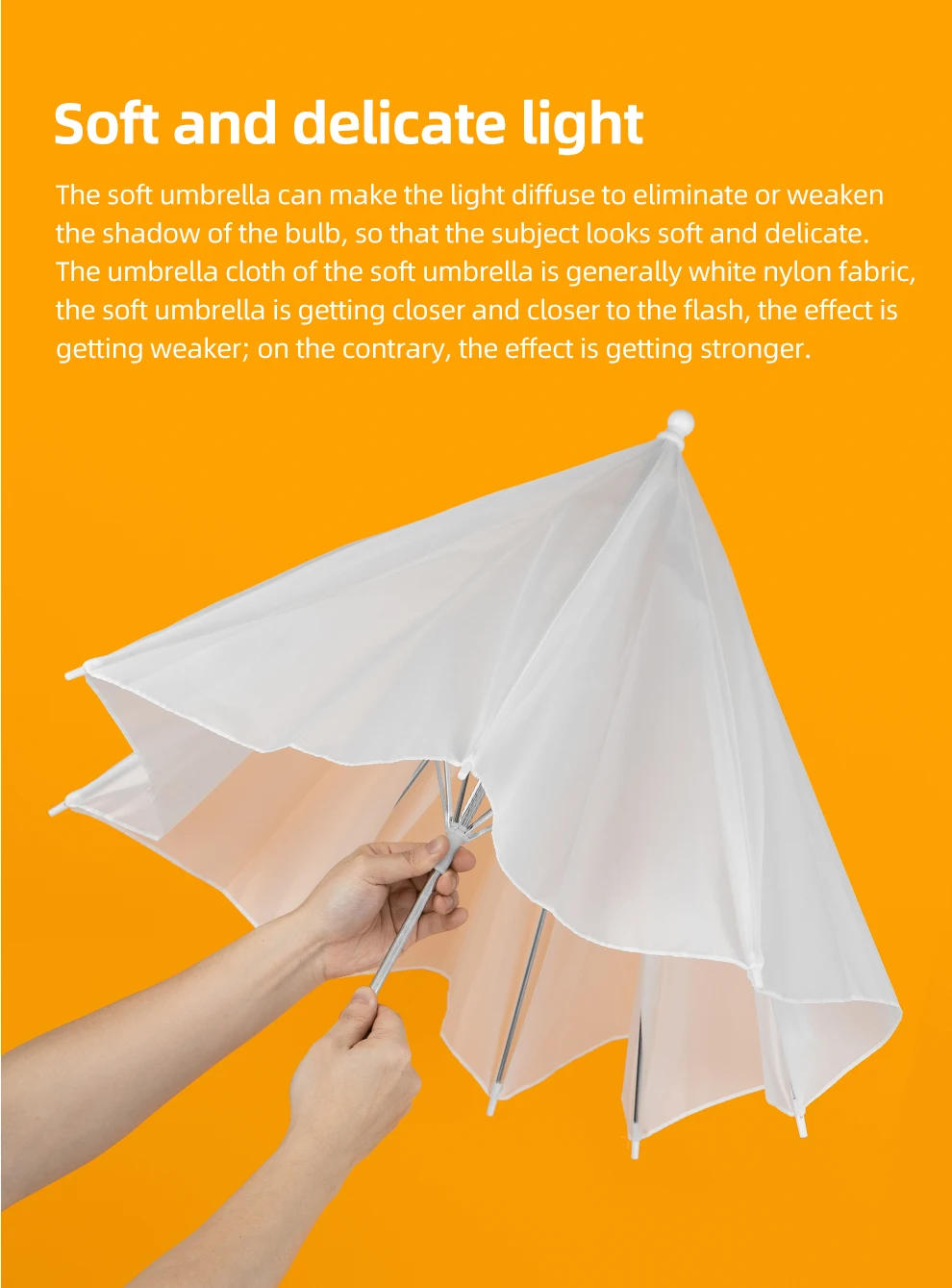 Description Picture 5 of itemGodox 33" 84cm 40" 102cm 43" 108cm White Soft Diffuser Studio Photography Translucent Umbrella for Studio Flash Strobe Lighting