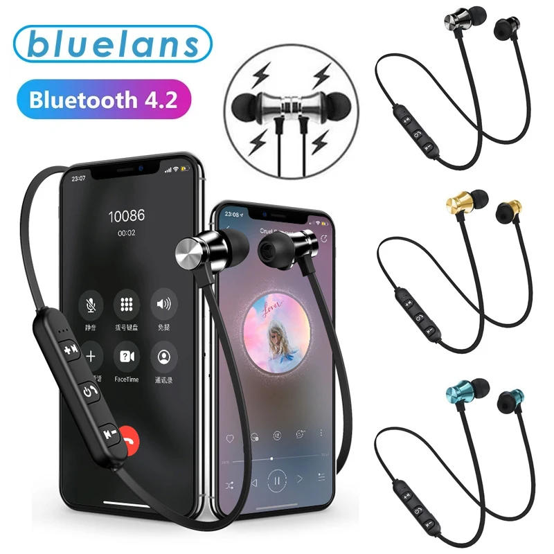 Description Picture 2 of itemXT-11 Bluetooth 4.2 Wireless Earphone Sports Headset Waterproof Earbuds Neckband Magnetic Headphone With Mic For Samrtphones