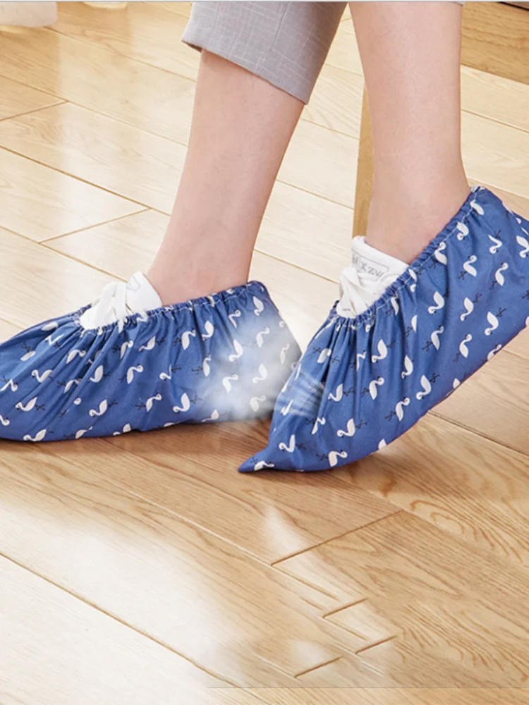 Description Picture 3 of itemHot Shoes Reusable Storage Unisex Rain Boots Waterproof  Washable Cloth Shoe Bag Non-slip Boots Boots Machine Shoe Cover