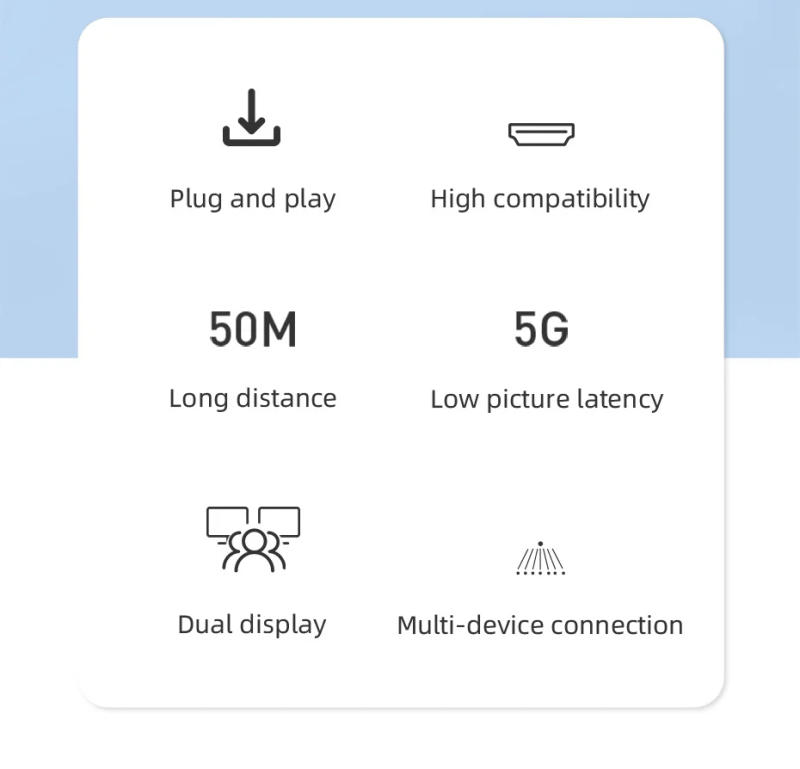 Description Picture 5 of itemHagibis Wireless HDMI-compatible Video Transmitter & Receiver Extender Display Adapter Dongle for TV Monitor Projector switch PC