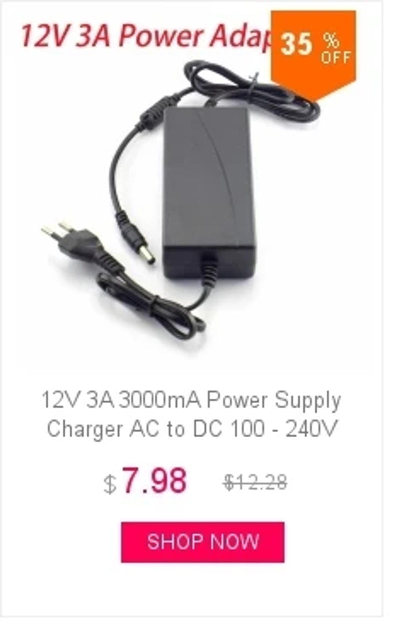 Description Picture 4 of item1 Female to 2 Male Splitter 2 way Plug connector Cable 5.5mm*2.1mm 12V DC Power jack Adapter Supply for CCTV Camera led strip