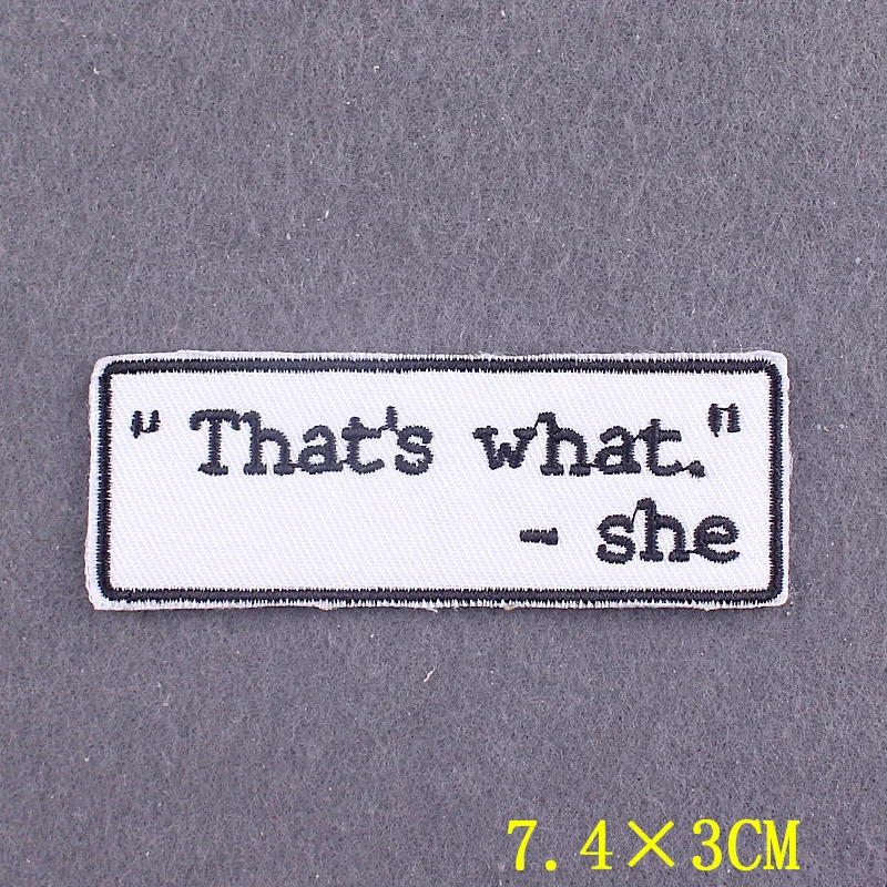 Description Picture 5 of itemWords Patch Iron-On Patches For Clothing Stripes Letter Embroidered Patches On Clothes Positive Clothes Patches With Iron Badge