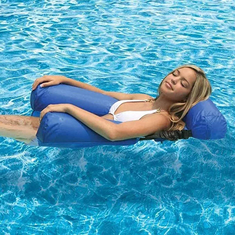 Description Picture 6 of itemSummer Inflatable Chair Foldable Floating Row PVC Swimming Pool Water Hammock Air Mattresses Bed Beach Water Sport Lounger Chair