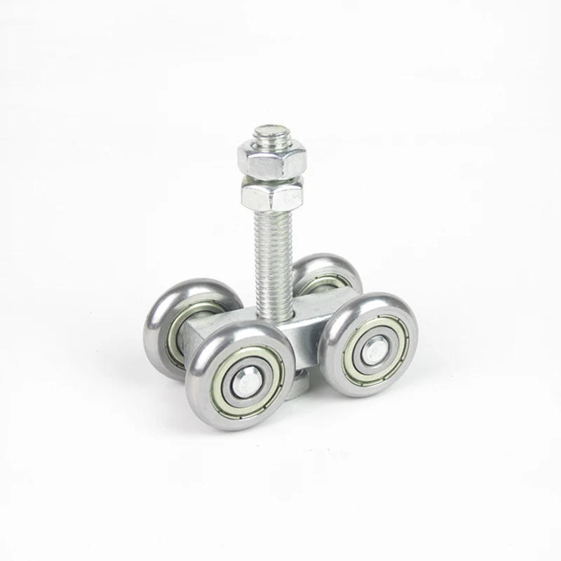 Description Picture 4 of itemNew 4PCS Heavy Industrial Hanging Rail Rollers Sliding Door Rollers Warehouse Orbital Track Bearing Wheels Pulleys Loading 450KG