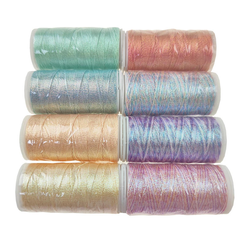 Description Picture 4 of itemSanbest Metallic Weaving Yarn 3 4 6 9 Strands Chameleon Handmade Knitting DIY Pearl Bracelet String Stitch Tatting Weave Thread