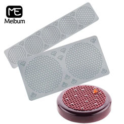 Meibum Fondant Moulds Round Honeycomb Silicone Cake Molds Cupcake Pastry Baking Tools Bee Dessert Decorating Bakeware Set
