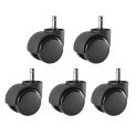 5pcs Replacement Office Chair Swivel Caster Wheels Office Roller Caster Wheels Computer Chair Swivel Caster Office Chair Casters