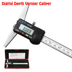 150 mm 6" depth vernier caliper micrometer gauge 0-150mm digital vernier caliper stainless steel electric digital depth gauge