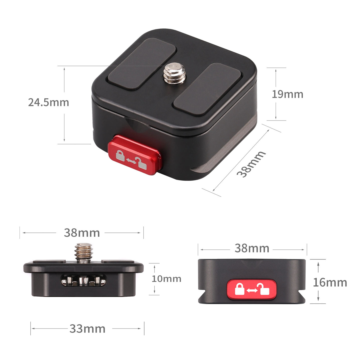 Description Picture 4 of itemFOTGA Quick Release Plate Clamp Camera Tripod Mount Claw Arca QR System Plate Kit for Sony/Nikon/LUMIX DSLR Cameras Accessories