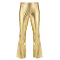 ChicTry Adults Mens Shiny Metallic Disco Pants with Bell Bottom Flared Long Pants Dude Costume Trousers for 70's Theme Parties