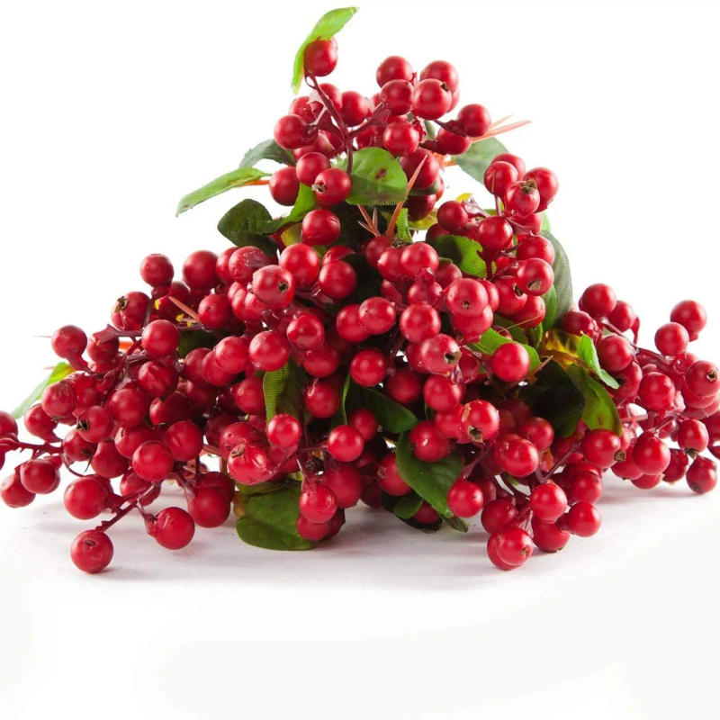 Description Picture 3 of item5 Pack 25CM Plastic Artificial Flowers California Berries Blueberry Fruit Fake Silk Flowers Home Decorative Party Wedding Blue