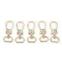 5Pcs Metal Lobster Flower Bag Buckle Clasp Trigger Hook Clip Snap Craft Leather Key chain Leashes Gold Silver Bronze Dia.15mm