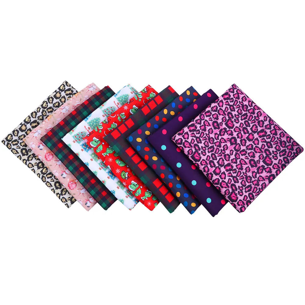 Description Picture 3 of item50 * 140Cm Christmas Pattern Polyester Cotton Fabric Patchwor Printed For Tissue Kids Home Textile For Sewing Doll Dress Curtain