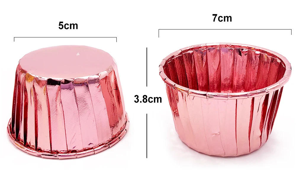 Description Picture 2 of item50Pcs/set Cupcake Liner Baking Cup Mold with Lids Roll Mouth Muffin Cupcake Paper Cups Wrapper Cake Decorating Baking Tools