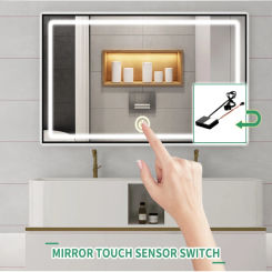 110V-240VAC 12W 24W 36W glass mirror touch switch integrated mirror control touch sensor bathroom vanity mirror dimmer