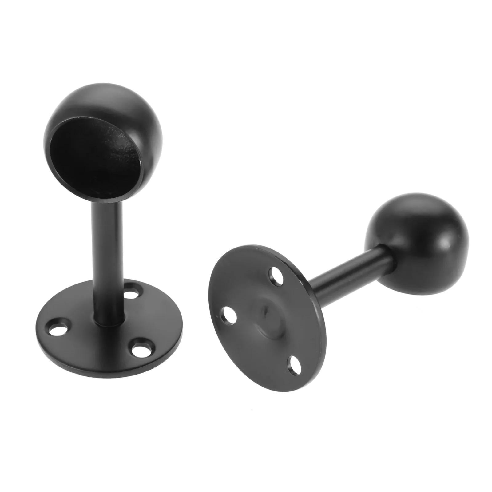 Description Picture 6 of item2PCS Stainless Steel Wardrobe Rod Brackets closet Flange Rod Holders Curtain Rod End Supports Pole Socket Brackets 22mm