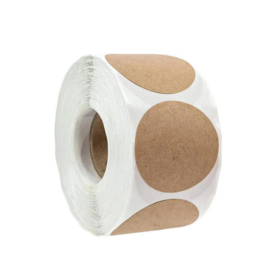 Description Picture 3 of item2.5cm Round Brown Label Stickers Reusable Waterproof Stickers for Containers Jars Mason Spice Glass Organizers Adhesive Stickers