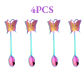 4pcs purple spoon